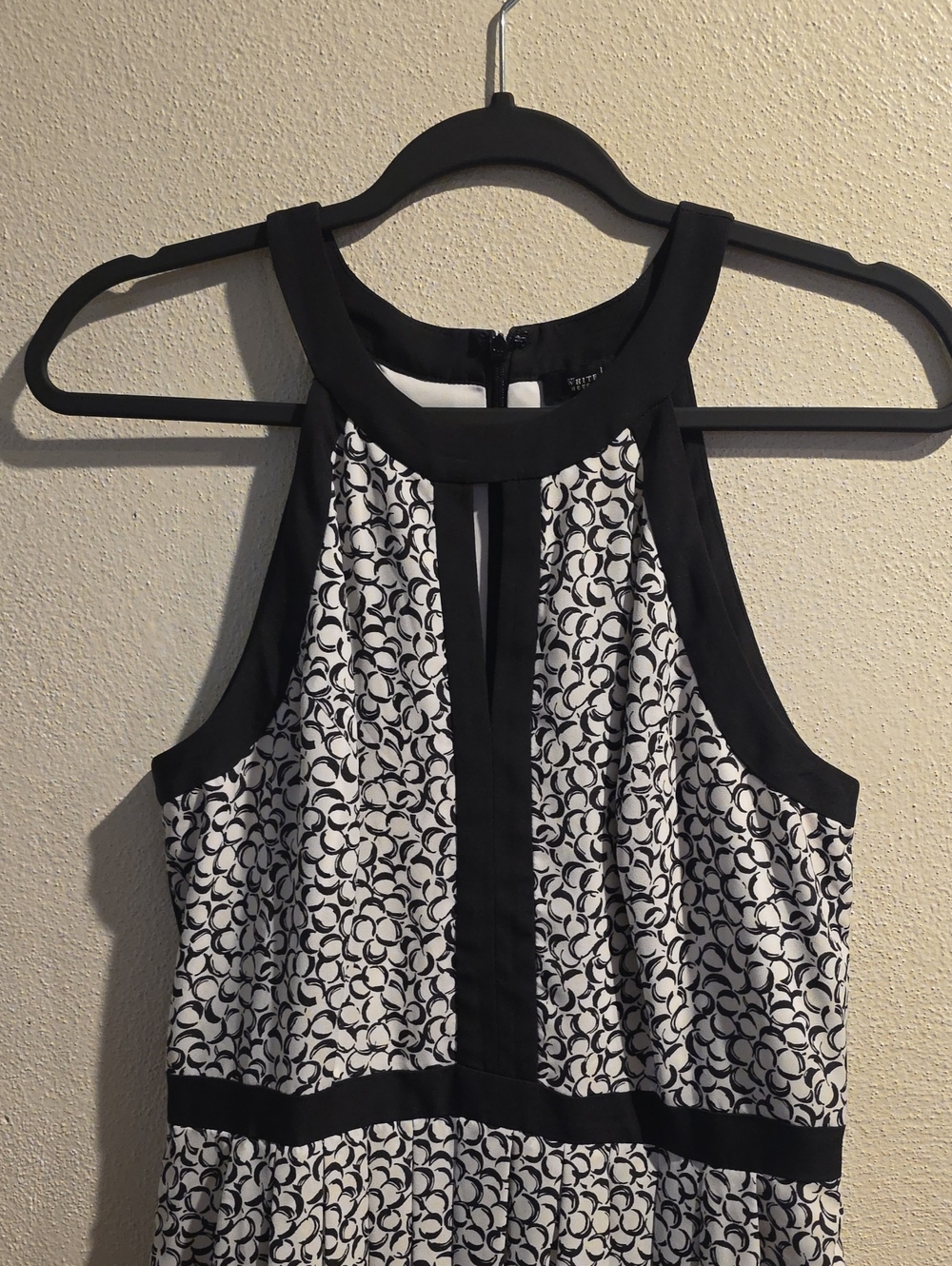 NWT White House Black Market Pleated Halter Style Dress - Picture 2 of 9